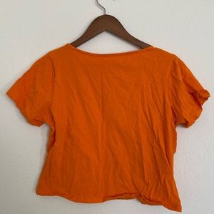 Orange crop top